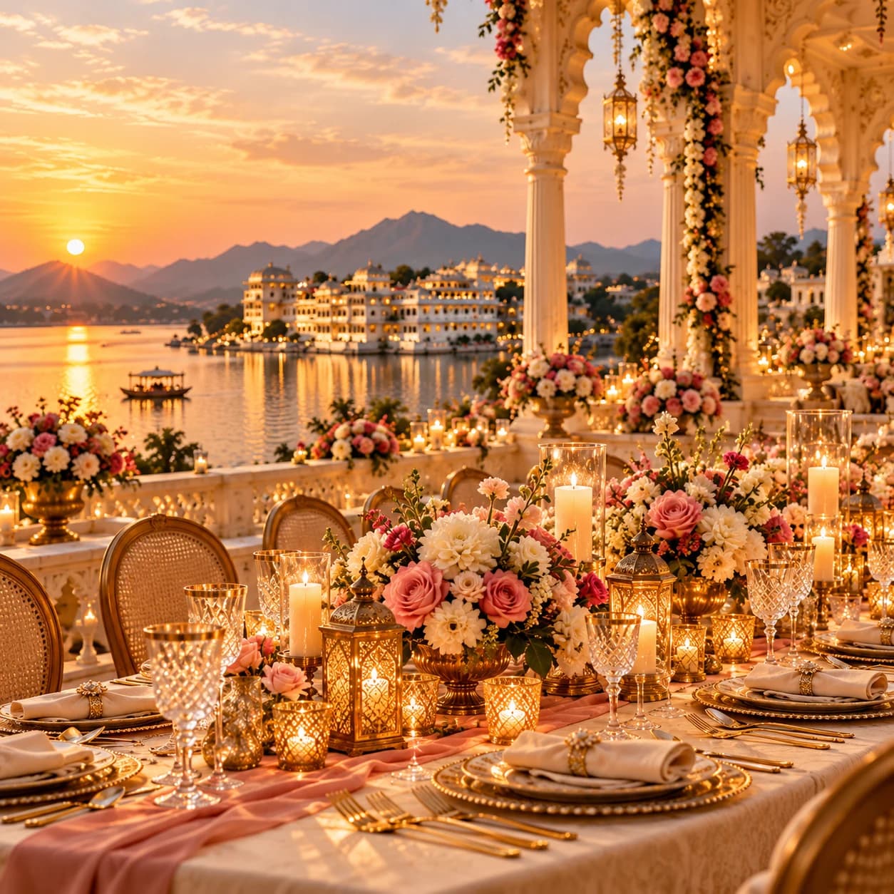 Wedding tablescape by the lake, wedding budget planning